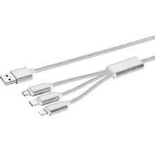 Univerzálny USB nabíjací kábel 1,2m biely-thumb-0