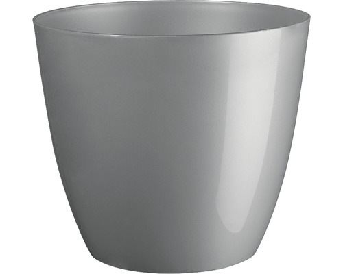 Sivý plastový kvetináč