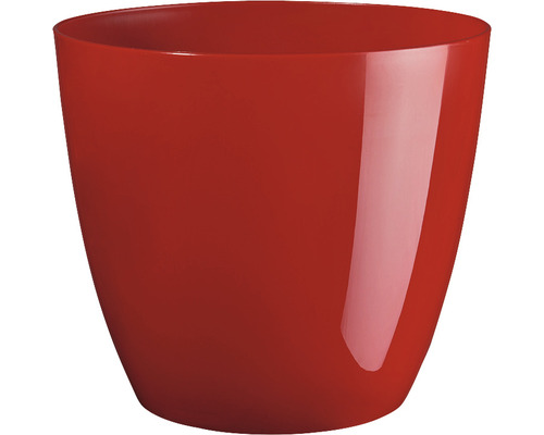Obal na kvetináč plastový Ella Ø 18 cm lesklý červený Červený kvetináč z plastu