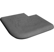 Bazénový lem BORNEO vonkajší roh 265 x 220 x 55/47 mm čierny
