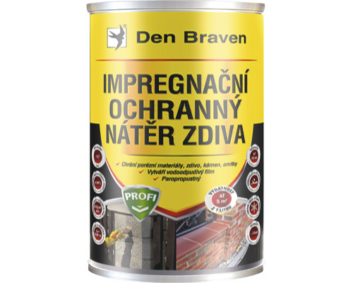 Impregnačný a ochranný náter stien Profi Den Braven 1 l Den Braven Impregnačný ochranný náter muriva v plechovke