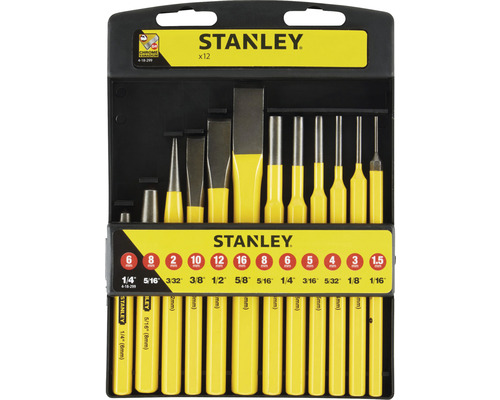 Sada dierovačov a sekáčov Stanley, dvanásťdielna, v sade