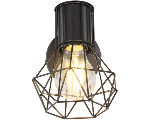 Nástenné svietidlo s geometrickým tienidlom a žiarovkou