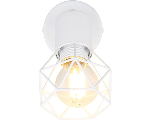 Biele stropné svietidlo s geometrickým tienidlom