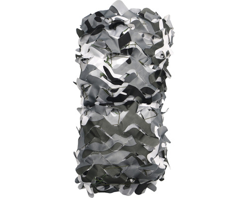 Zrolovaná maskovacia sieť so zimným vzorom