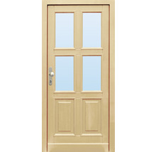 Drevené dvere so štyrmi sklenenými výplňami a kľučkou