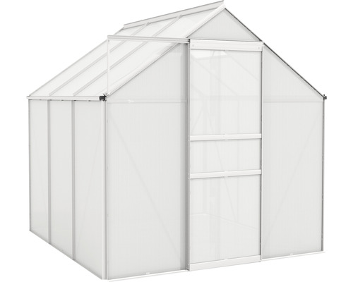 Skleník s posuvnými dverami do záhrady