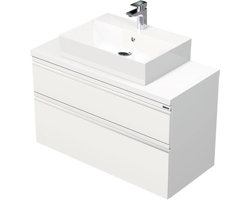 Kúpeľňová skrinka s umývadlem Intedoor BRAVE biela 100 x 74,6 x 46 cm