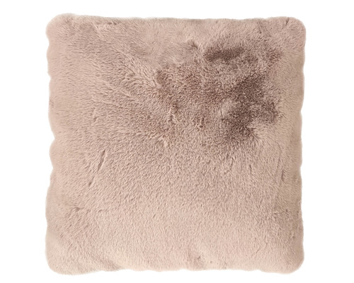 Štvorcový ozdobný vankúš so vzhľadom kožušiny