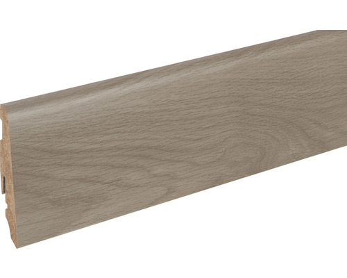 Soklová lišta Skandor dub Chene Gris Clair FU60L 19x58x2400 mm Podlahová lišta z dreveného materiálu