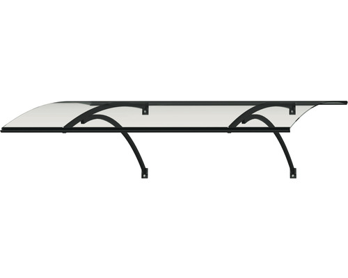 Strieška s priehľadným krytom a čiernym držiakom