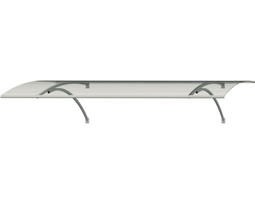 Dverová strieška s priehľadnou strechou a držiakmi