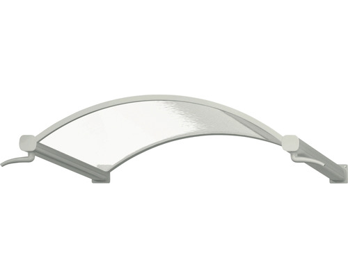 Dverová strieška z plastu a kovu