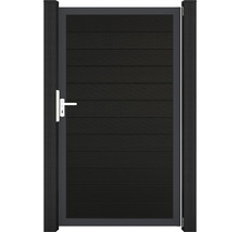 Záhradná bránka s vodorovnými lamelami a rukoväťou