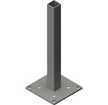 Držiak stĺpika so štvorhranným stĺpikom a štvorcovou základovou doskou