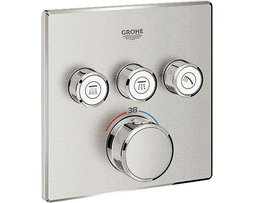 Podomietková termostatická sprchová batéria GROHE Grohtherm SmartControl 100 x 100 mm nerezová oceľ 29126DC0