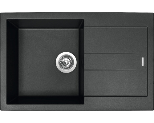 Granitový drez AMANDA 780 Pureblack 500 x 780 mm čierna TLAM78050026