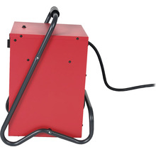 Červená nabíjačka batérií s držadlom a napájacím káblom