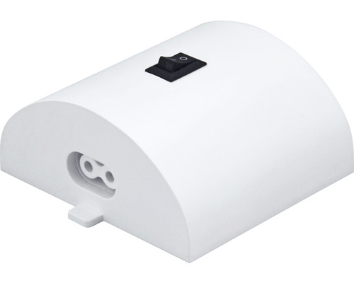 Biela pripojovacia krabica spotrebiča s vypínačom