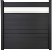 Hliníkový záhradný plot so svetelným prvkom