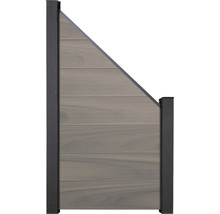 Prvok záhradného plota z dreva a kovu