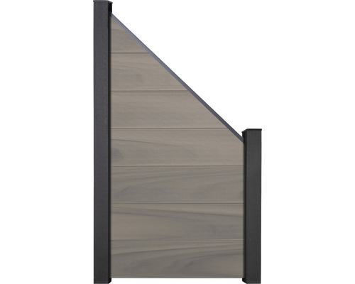 Prvok záhradného plota z dreva a kovu