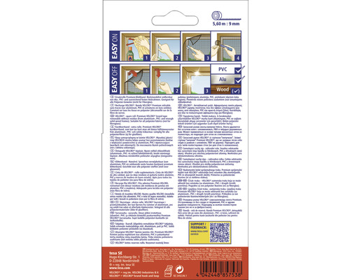 Montážna páska Tesa Velcro pre siete proti hmyzu s príkladmi použitia