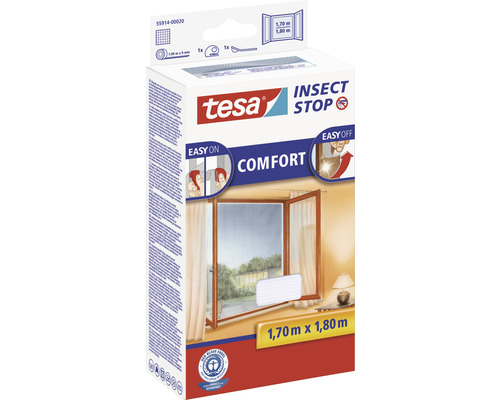 Tesa Insect Stop Comfort Sieť proti hmyzu do okien, 1,70 m x 1,80 m, balenie
