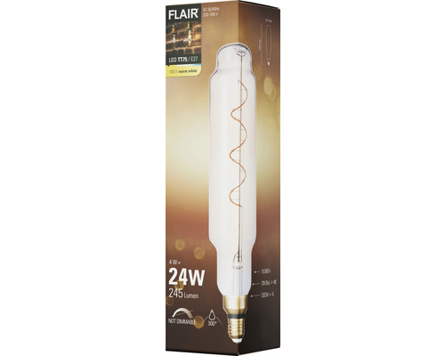 Žiarovka FLAIR LED TT75 E27, 4 W, 245 lúmenov, nestmievateľná