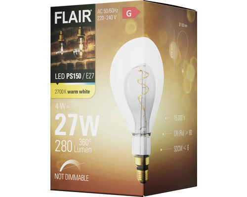 Balenie LED žiarovky Flair PS150 E27