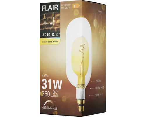 Balenie LED žiarovky Flair DG150/E27, nestmievateľná