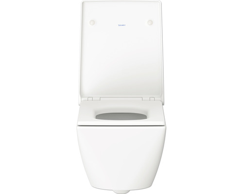 Závesné hlboké splachovacie WC s otvoreným splachovacím okrajom a vyklopeným sedadlom