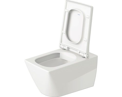 Závesné WC s hlbokým splachovaním s otvoreným splachovacím okrajom a WC sedadlom