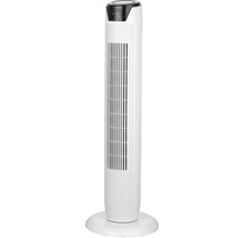 Biely vežový ventilátor do interiéru