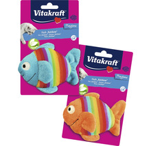 Hračka pre mačky Vitakraft plyšová rybka s catnipom 11 cm, rôzne farby