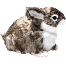 Dekoratívny zajac z umelej kožušiny, sediaci