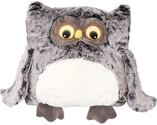 Plyšový vankúš Sova, hnedá 30x30 cm Dekoračný vankúš so sovou