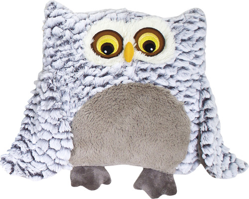 Plyšový vankúš sova hnedobiely 30x30 cm Dekoračný vankúš sova