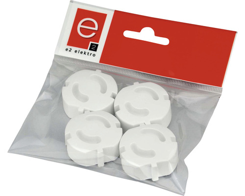 Set bezpečnostných záslepiek E2 1799010010172 4ks biela Balenie štyroch záslepiek do zásuvky
