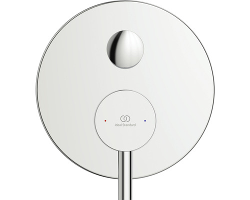 Logo Ideal Standard na kruhovej sprchovej batérii