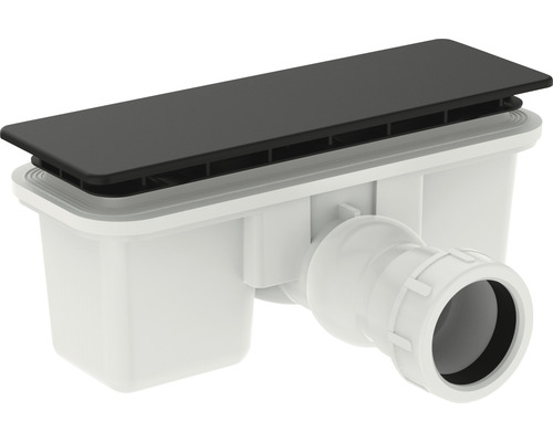 Odtoková súprava Ideal Standard Ultra Flat New 9,5 x 22,5 cm matne čierna T4493V3 Odtokové teleso s čiernym krytom pre e-shop Hornbach