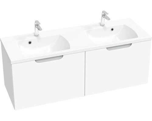 Kúpeľňová skrinka pod umývadlo RAVAK Classic II biela 130 x 47 x 45 cm X000001483