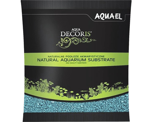 Piesok do akvária Aquael Aqua Decoris tyrkysový 2-3 mm 1 kg Akvarijný substrát v balení
