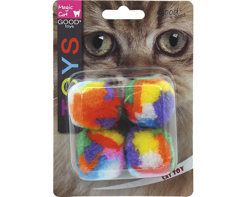 Hračka pre mačky Magic Cat loptička Ø 3,75 cm 4 ks Balenie štyroch farebných hracích loptičiek pre mačky
