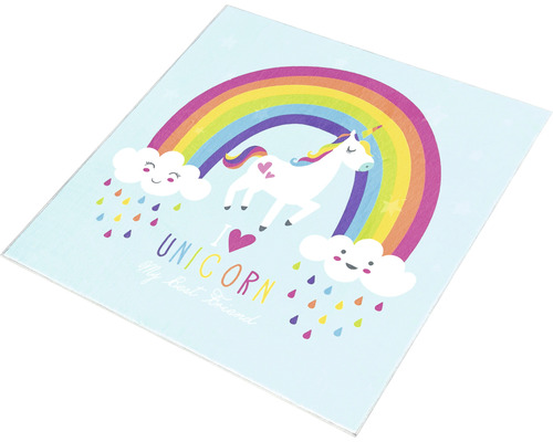 Doska na krájanie s motívom jednorožca a dúhy
