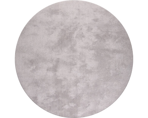 Dekoratívny koberec Shaggy Wellness Ø 160 cm strieborný okrúhly