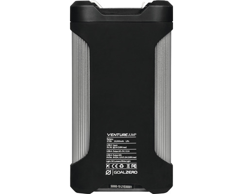 Štartovací zdroj Venture Jump s technickými detailmi.