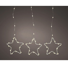 Tri závesné hviezdy s osvetlením