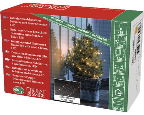 LED dekorácia na batérie s časovačom v krabici