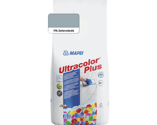 Škárovacia hmota Mapei Ultracolor Plus 176 zelenošedá 2 kg Mapei Ultracolor Plus škárovacia hmota, odtieň 176 zelenošedá, vo vreci